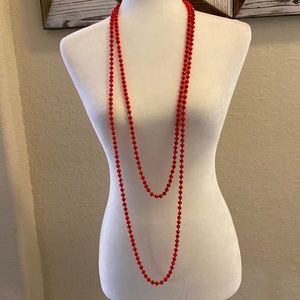 Red beaded necklace